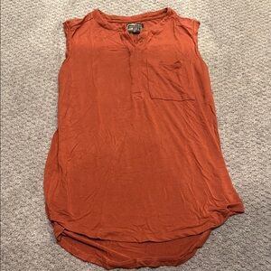 United By Blue - Burt Orange Muscle Tee 1/4 Button Down Relaxed Fit